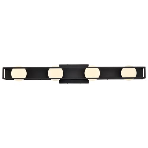 Main product image of Jenkins 32 Inch 4 Light LED Vanity Matte Black w/ Frosted Glass