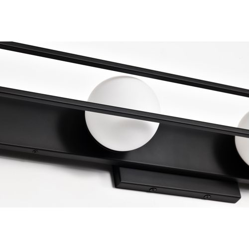 Main product image of Jenkins 32 Inch 4 Light LED Vanity Matte Black w/ Frosted Glass