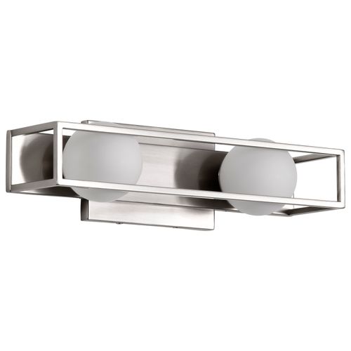 Main product image of Jenkins 16 Inch 2 Light LED Vanity Brushed Nickel w/ Frosted Glass