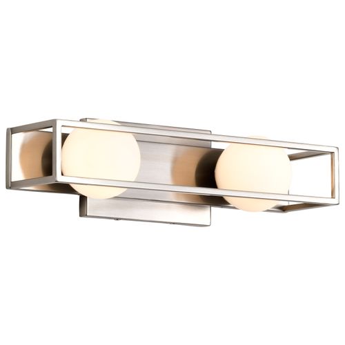 Main product image of Jenkins 16 Inch 2 Light LED Vanity Brushed Nickel w/ Frosted Glass