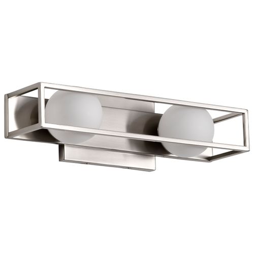 Main product image of Jenkins 16 Inch 2 Light LED Vanity Brushed Nickel w/ Frosted Glass