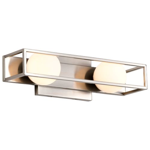 Main product image of Jenkins 16 Inch 2 Light LED Vanity Brushed Nickel w/ Frosted Glass