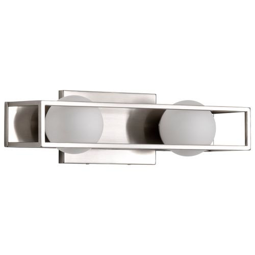 Main product image of Jenkins 16 Inch 2 Light LED Vanity Brushed Nickel w/ Frosted Glass
