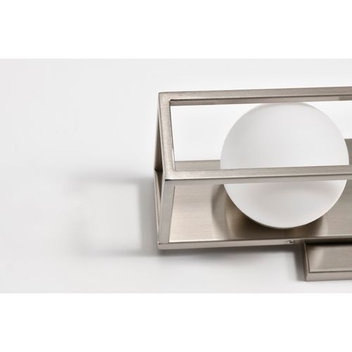 Main product image of Jenkins 16 Inch 2 Light LED Vanity Brushed Nickel w/ Frosted Glass