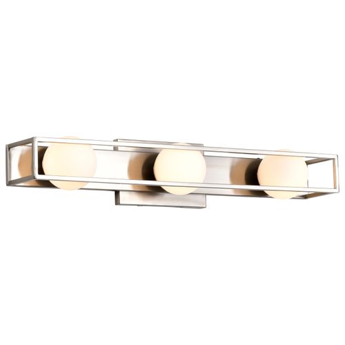 Main product image of Jenkins 24 Inch 3 Light LED Vanity Brushed Nickel w/ Frosted Glass