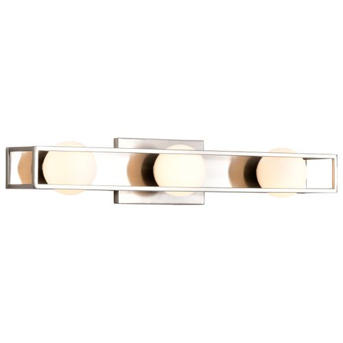 Main product image of Jenkins 24 Inch 3 Light LED Vanity Brushed Nickel w/ Frosted Glass