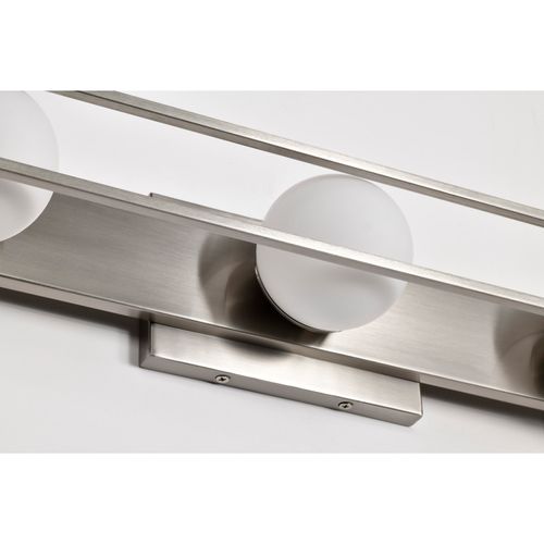 Main product image of Jenkins 24 Inch 3 Light LED Vanity Brushed Nickel w/ Frosted Glass