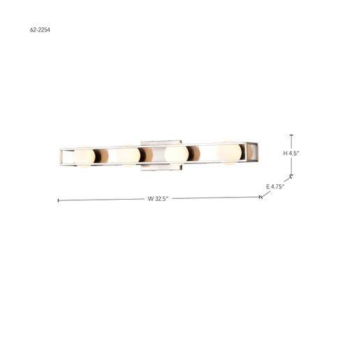 Main product image of Jenkins 32 Inch 4 Light LED Vanity Brushed Nickel w/ Frosted Glass