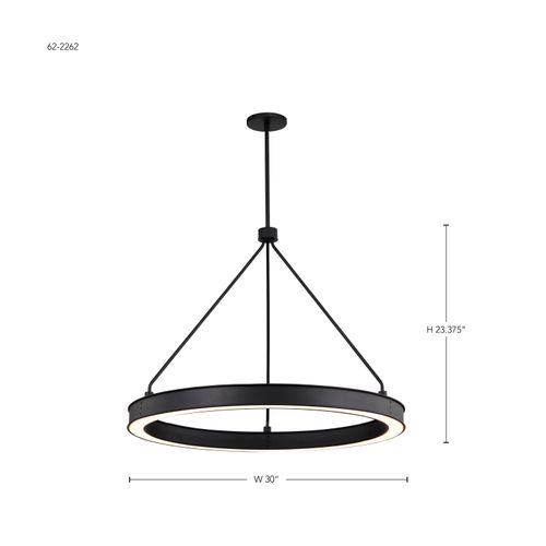 Main product image of Longford 30 Inch LED Pendant Textured Black Acrylic Lens