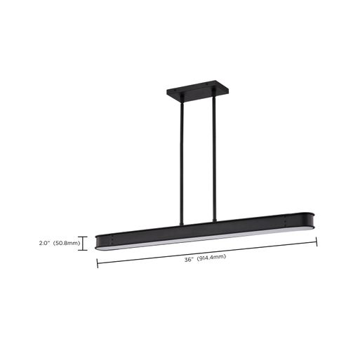 Main product image of Longford 36 Inch LED Island Pendant Textured Black Acrylic Lens