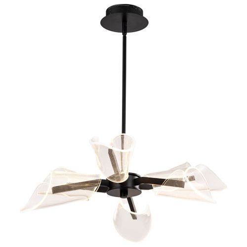 Main product image of Sedona 28 Inch 6 Light LED Chandelier Matte Black Silk Screened Acrylic Lens