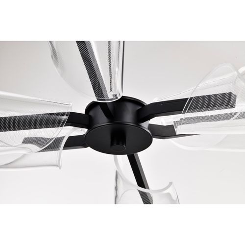 Main product image of Sedona 28 Inch 6 Light LED Chandelier Matte Black Silk Screened Acrylic Lens