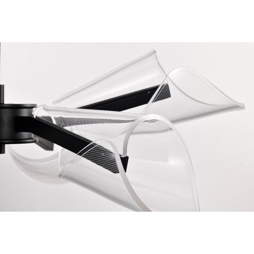 Main product image of Sedona 28 Inch 6 Light LED Chandelier Matte Black Silk Screened Acrylic Lens