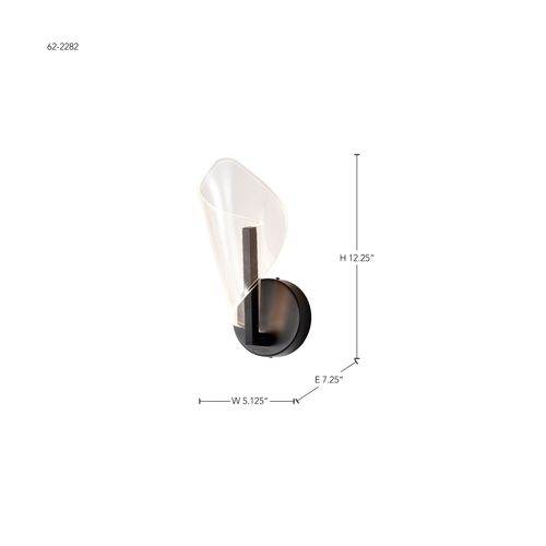 Main product image of Sedona 13 Inch LED Sconce Matte Black Silk Screened Acrylic Lens