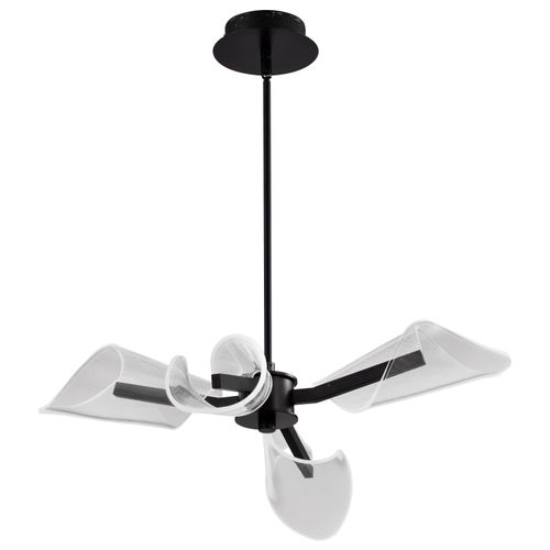 Main product image of Sedona 27 Inch 4 Light LED Chandelier Matte Black Silk Screened Acrylic Lens