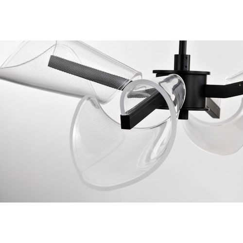 Main product image of Sedona 27 Inch 4 Light LED Chandelier Matte Black Silk Screened Acrylic Lens