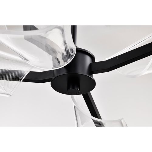 Main product image of Sedona 27 Inch 4 Light LED Chandelier Matte Black Silk Screened Acrylic Lens