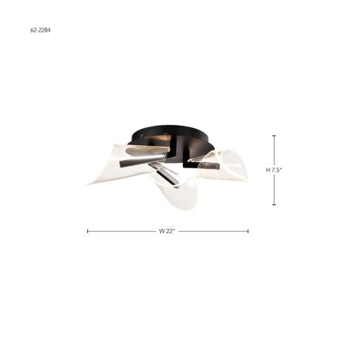 Main product image of Sedona 22 Inch LED Flush Mount Matte Black Silk Screened Acrylic Lens