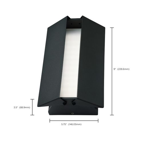 Main product image of Peak, LED Wall Sconce, CCT Selectable, Matte Black Finish