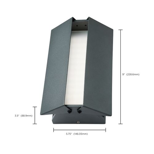 Main product image of Peak, LED Wall Sconce, CCT Selectable, Matte Gray Finish