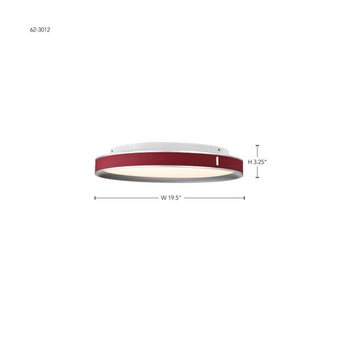 Main product image of Bandon 20 Inch LED Flush Mount Gray w/ Red Wrap Acrylic Lens