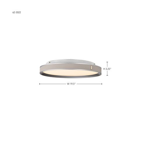 Main product image of Bandon 20 Inch LED Flush Mount Gray w/ Off White Wrap Acrylic Lens
