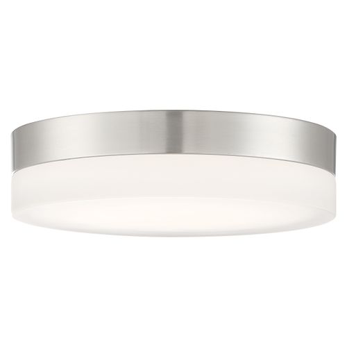 Main product image of Pi 14" Flush Mount LED Fixture Brushed Nickel Finish w/ Etched Glass