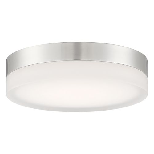 Main product image of Pi 14" Flush Mount LED Fixture Brushed Nickel Finish w/ Etched Glass