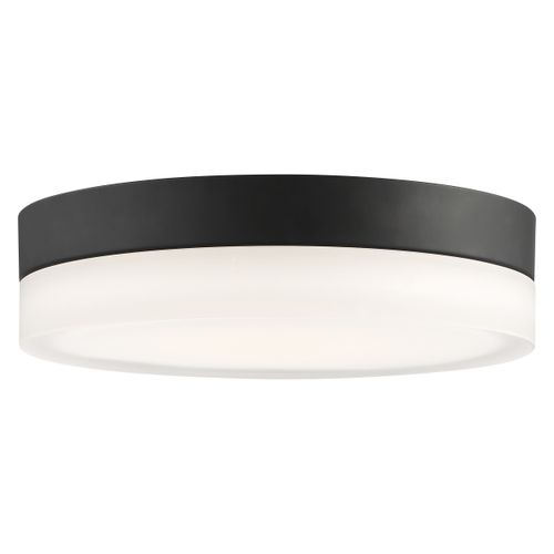 Main product image of Pi 9" Flush Mount LED Fixture Black Finish w/ Etched Glass