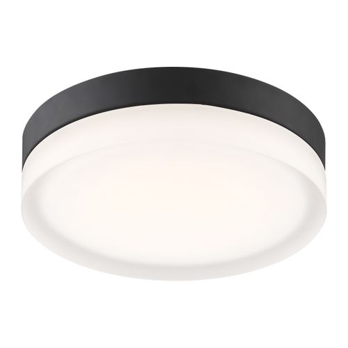 Main product image of Pi 9" Flush Mount LED Fixture Black Finish w/ Etched Glass