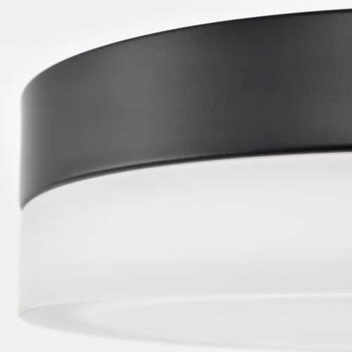 Main product image of Pi 11" Flush Mount LED Fixture Black Finish w/ Etched Glass