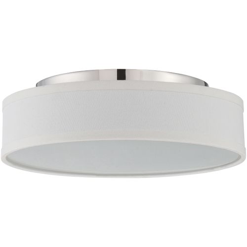 Main product image of Heather LED Flush Fixture w/ White Linen Shade