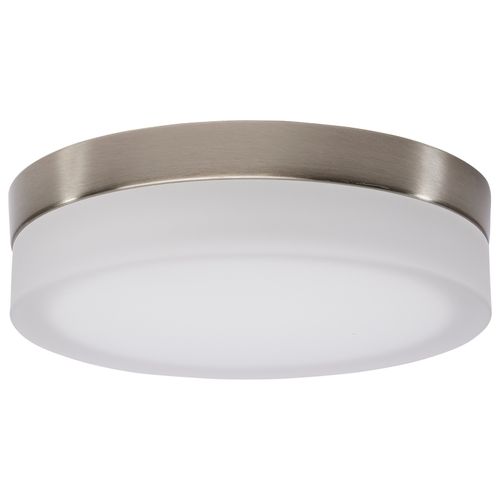 Main product image of Pi 9 Inch LED Flush Mount Brushed Nickel Finish Frosted Etched Glass CCT Selectable 120 Volts