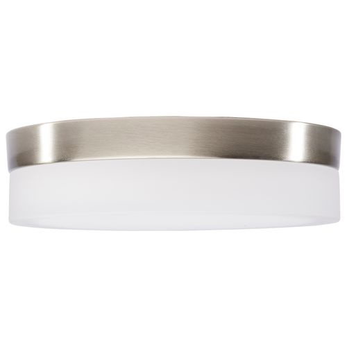Main product image of Pi 9 Inch LED Flush Mount Brushed Nickel Finish Frosted Etched Glass CCT Selectable 120 Volts
