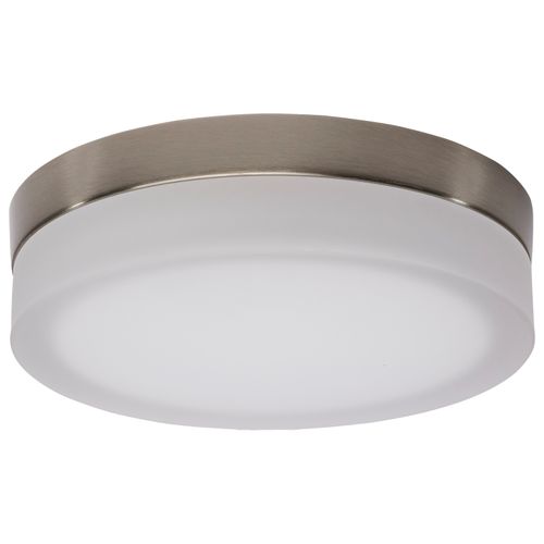 Main product image of Pi 9 Inch LED Flush Mount Brushed Nickel Finish Frosted Etched Glass CCT Selectable 120 Volts