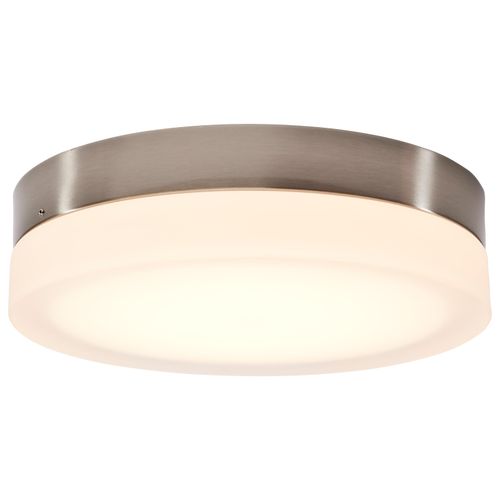 Main product image of Pi 11 Inch LED Flush Mount Brushed Nickel Finish Frosted Etched Glass CCT Selectable 120 Volts