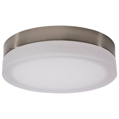 Main product image of Pi 11 Inch LED Flush Mount Brushed Nickel Finish Frosted Etched Glass CCT Selectable 120 Volts