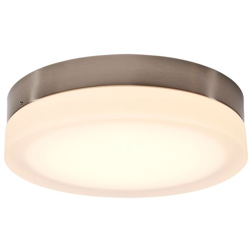 Main product image of Pi 11 Inch LED Flush Mount Brushed Nickel Finish Frosted Etched Glass CCT Selectable 120 Volts