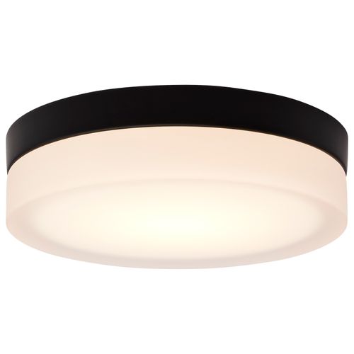 Main product image of Pi 9 Inch LED Flush Mount Black Finish Frosted Etched Glass CCT Selectable 120 Volts
