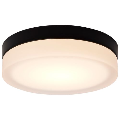 Main product image of Pi 9 Inch LED Flush Mount Black Finish Frosted Etched Glass CCT Selectable 120 Volts