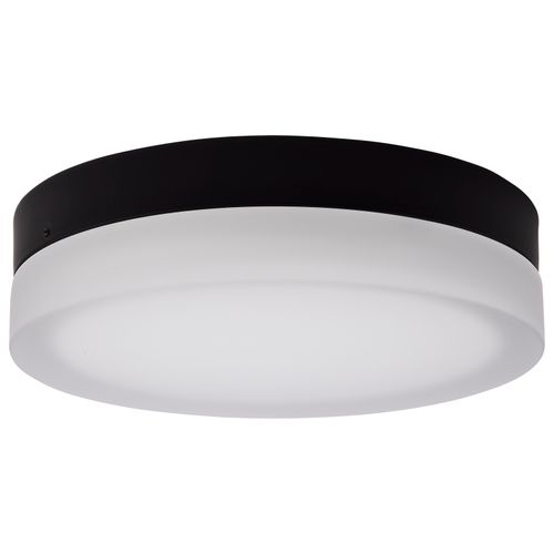 Main product image of Pi 11 Inch LED Flush Mount Black Finish Frosted Etched Glass CCT Selectable 120 Volts