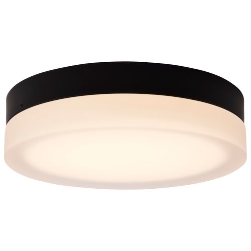 Main product image of Pi 11 Inch LED Flush Mount Black Finish Frosted Etched Glass CCT Selectable 120 Volts