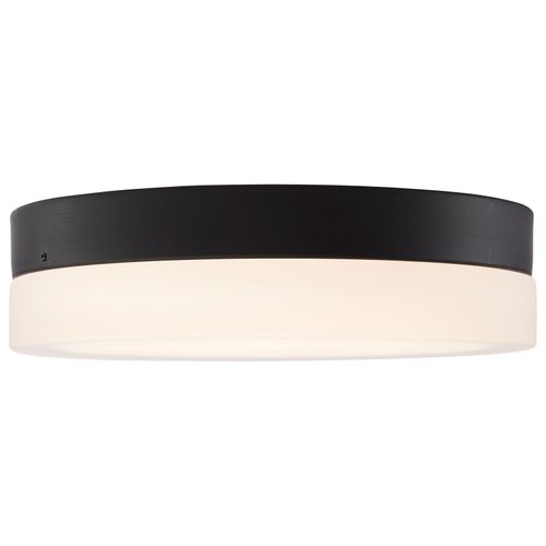 Main product image of Pi 11 Inch LED Flush Mount Black Finish Frosted Etched Glass CCT Selectable 120 Volts