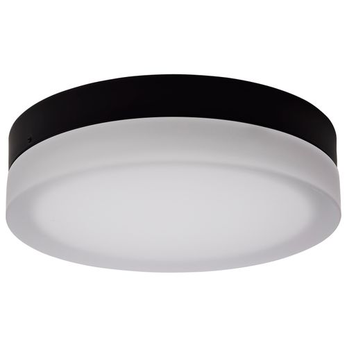 Main product image of Pi 11 Inch LED Flush Mount Black Finish Frosted Etched Glass CCT Selectable 120 Volts