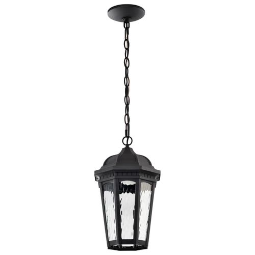 Main product image of East River Collection 1 Light Outdoor Hanging Fixture LED SMART Starfish RGBTW CCT Selectable Matte Black Clear Water Glass