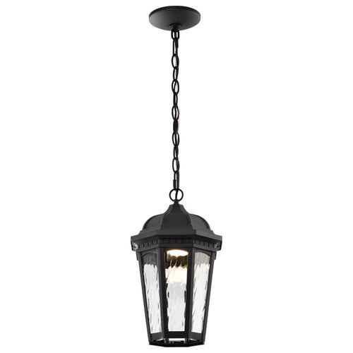 Main product image of East River Collection 1 Light Outdoor Hanging Fixture LED SMART Starfish RGBTW CCT Selectable Matte Black Clear Water Glass