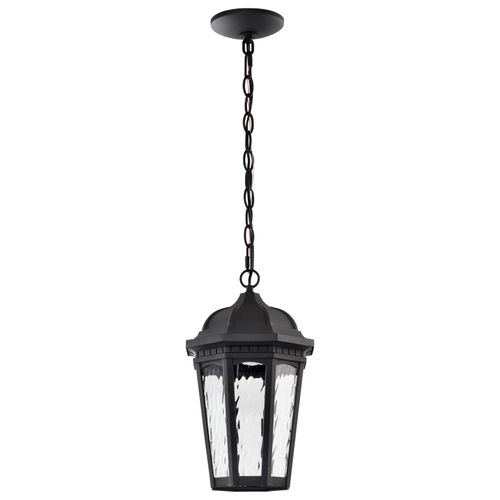 Main product image of East River Collection 1 Light Outdoor Hanging Fixture LED SMART Starfish RGBTW CCT Selectable Matte Black Clear Water Glass