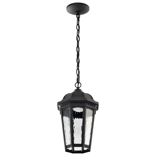 Main product image of East River Collection 1 Light Outdoor Hanging Fixture LED SMART Starfish RGBTW CCT Selectable Matte Black Clear Water Glass