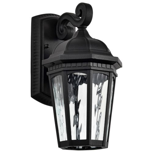 Main product image of East River Collection 1 Light Outdoor Small Wall Fixture LED SMART Starfish RGBTW CCT Selectable Matte Black Clear Water Glass