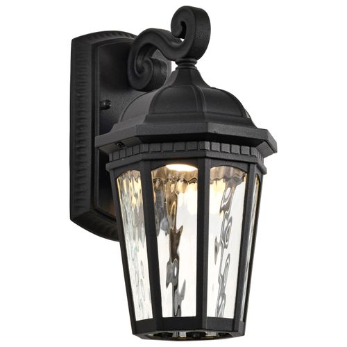 Main product image of East River Collection 1 Light Outdoor Small Wall Fixture LED SMART Starfish RGBTW CCT Selectable Matte Black Clear Water Glass